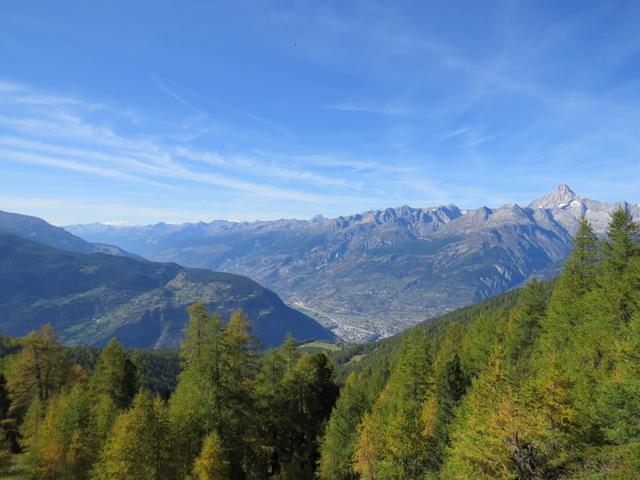 ein letzter Blick in das Rhonetal. Eine super schöne Rundwanderung geht zu Ende