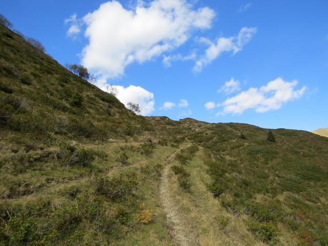 der Wanderweg führt uns nun Taleinwärts ins Chüpfer Tälli