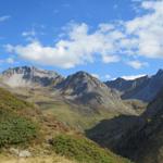 Blick zum Weissfluh, Haupter Horn, Haupter Tälli und Gross Schiahorn. Dort oben waren wir auch schon