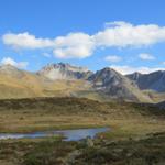 Blick zum Weissfluh, Haupter Horn, Haupter Tälli und Gross Schiahorn. Dort oben waren wir auch schon