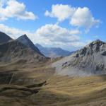 Blick vom Chörbsch Horn zur Schwifurgga. Über diesen Übergang werden wir wandern