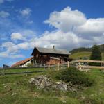 an der Weggabelung bei Punkt 1745 m.ü.M. vorbei, erreichen wir die Furggaalp 1689 m.ü.M.