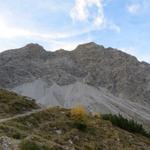 Blick hinauf zum Schiesshorn. Dort oben waren wir auch schon