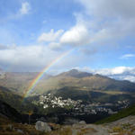 was für ein schöner Anblick! Ein sehr schöner Regenbogen über Arosa