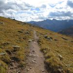 über die Alpweiden von Chummerberg 2322 m.ü.M. verlassen wir die Maienfelder Furgga