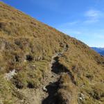 der Bergweg ist immer gut ersichtlich und nicht ausgesetzt