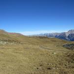 Blick auf das Skigebiet von Naluns bei Punkt 2433 m.ü.M.