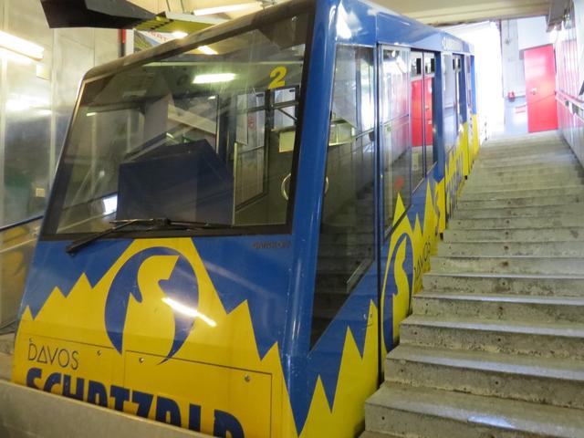 mit der Standseilbahn fahren wir von Davos-Platz gemütlich hinauf auf die Schatzalp