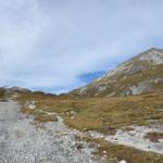 an den Skipisten entlang (nicht so berauschend) wandern wir Richtung Punkt 2110 m.ü.M.