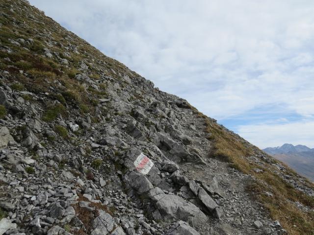 der Bergweg ist gut markiert