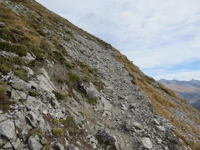 der Bergweg ist immer gut ersichtlich