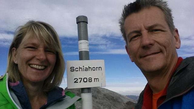 Erinnerungsfoto auf dem Gross Schiahorn 2708 m.ü.M.