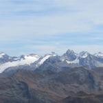 Blick in das Silvrettagebiet mit Silvrettagletscher und Piz Buin