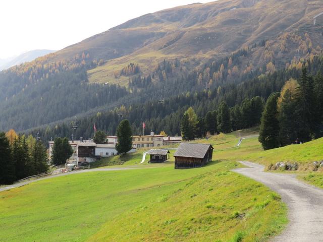 vor uns liegt die Schatzalp. Eine schöne Bergtour mit grossartiger Aussicht geht zu Ende