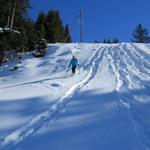 auf dem Schneeschuhtrail Richtung Sur