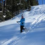 auf dem Schneeschuhtrail Richtung Sur