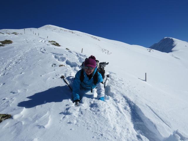 Schneeschuhlaufen will gelernt sein. HiHiHi