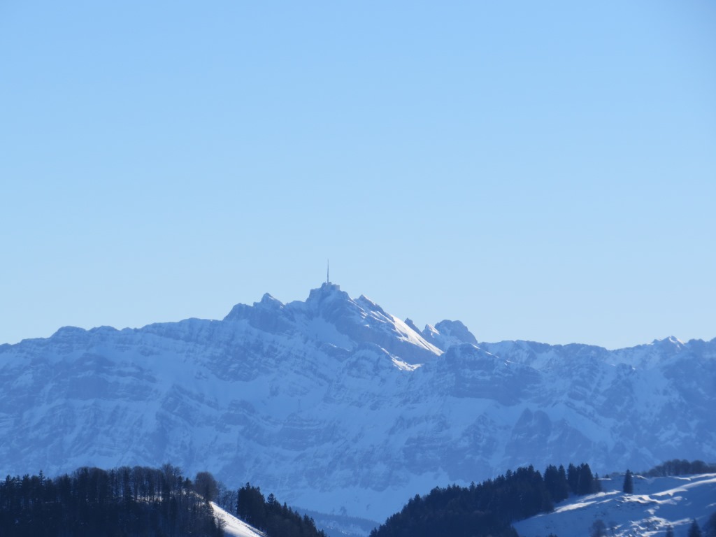 Blick zum Säntis. Dort oben waren wir auch schon