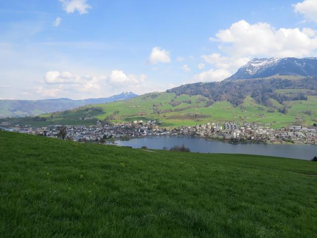 Blick auf die Bucht des Vierwaldstättersee mit Küsnacht am Rigi