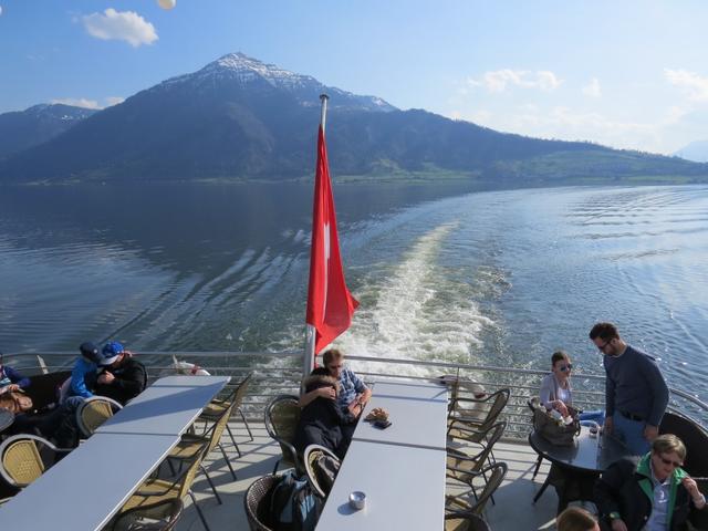 mit einer schönen Schiffsfahrt auf dem Zugersee endet die Wanderung