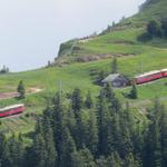 Blick auf die Zahnradbahn die auf die Rigi führt