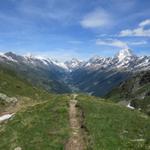 bei Punkt 2307 m.ü.M. mit Blick auf das wunderschöne Lötschental