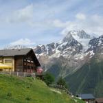 wir haben unsere Übernachtungslokalität auf der Lauchernalp, das Berggasthaus "zur Wildi" erreicht