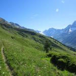 auf einem angenehm zu gehender Alpweg geht es Richtung Weritzalp