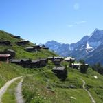 Blick auf das schöne kleine Wallserdorf Weritzalp