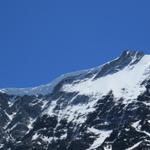 Blick hinauf zum Breithorn mit seinem Gletscher