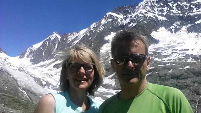 Erinnerungsfoto aufgenommen auf der Terrasse der Anenhütte