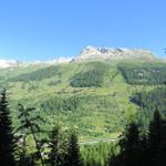 auf der anderen Seite des Lötschental, gut ersichtlich das Tennbachhorn