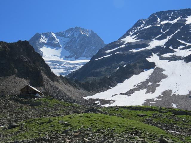 Blick hinauf zum Bietschhorn