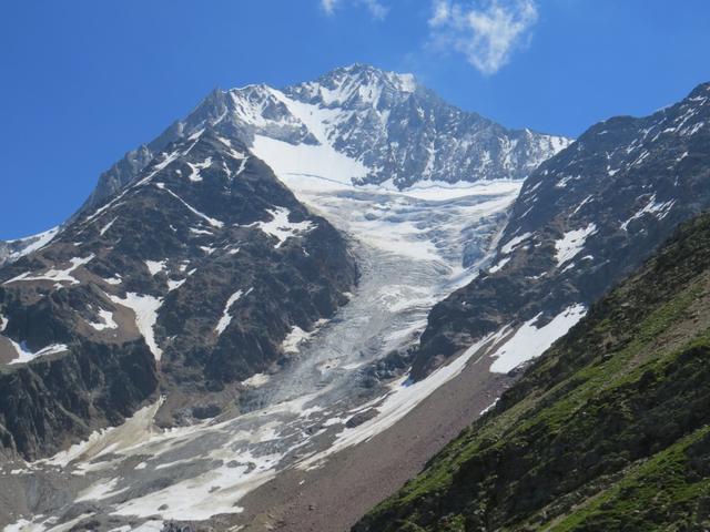 Blick hinauf zum Bietschhorn und den Nestgletscher