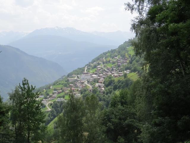 Blick auf der anderen Seite des Gredetschtal, nach Mund