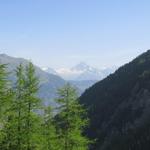 von der Brücke aus, können wir einen schönen Blick auf das Bietschhorn werfen