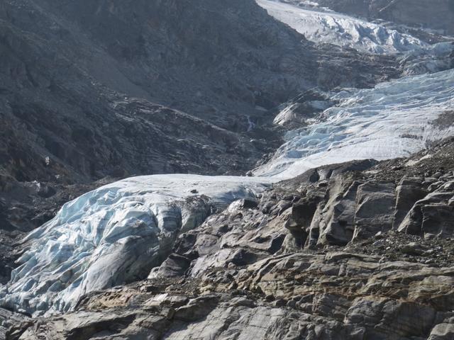 Blick vom Moränenrand Punkt 2237 m.ü.M., zur Gletscherzunge