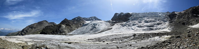 traumhaft schönes Breitbildfoto vom Riedgletscher