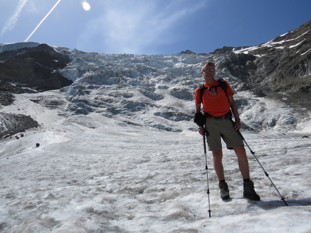 Franco auf dem Riedgletscher