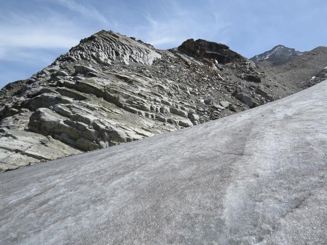 ...und vor allem glatt. Konzentriert überqueren wir den Gletscher