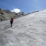 die Überquerung des Riedgletscher steht nun wieder an