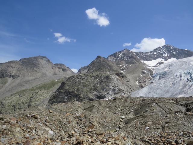 Blick hinauf zur Bordierhütte