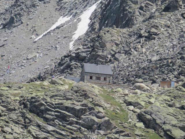 die Bordierhütte herangezoomt