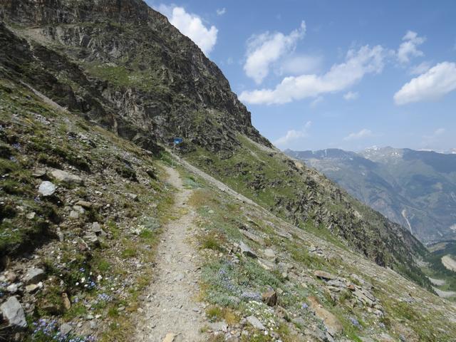 auf dem Weg zur Wegkreuzung bei Punkt 2707 m.ü.M.