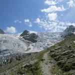 Blick zurück zur Weggabelung bei Punkt 2707 m.ü.M.