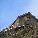 Blick hinauf zur Kinhütte, wir werden schon erwartet