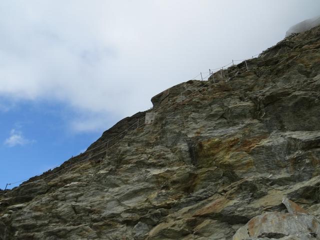 die ausgesetzten Stellen die zur Kinhütte führen, sind gut gesichert