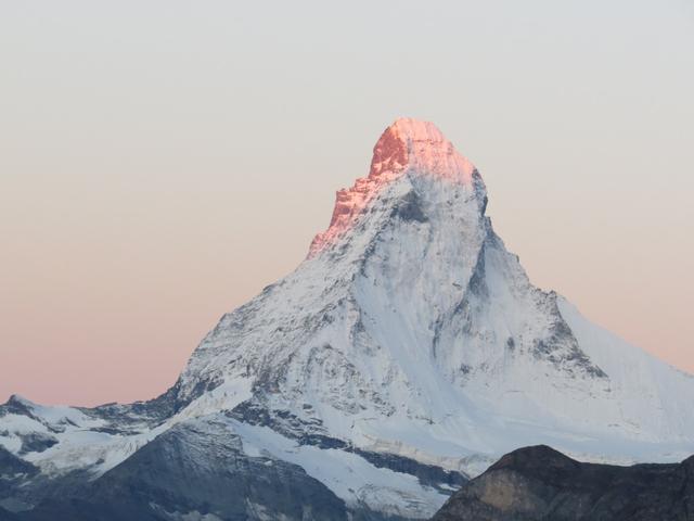der Gipfel des Matterhorn scheint zu brennen