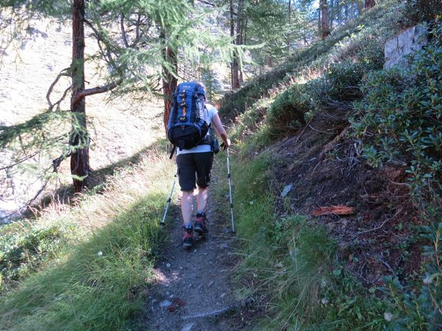 kurz nach Punkt 2098 m.ü.M. führt der Brgweg über einen Serpentinenweg steiler aufwärts