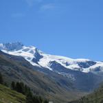 vor uns taucht ein anderer 4000er auf. Das Rimpfischhorn